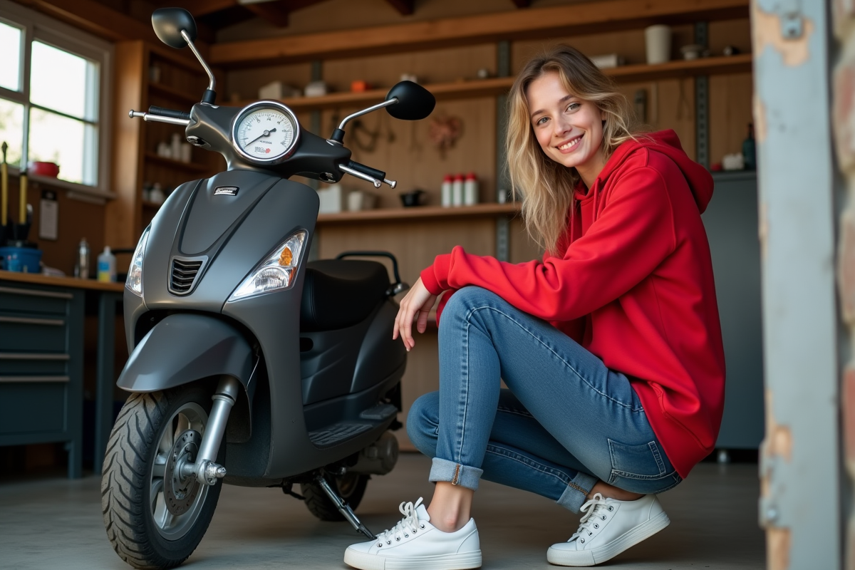 Adolescente vérifiant la pression d